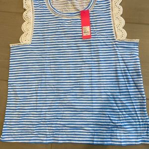 Lilly Pulitzer Agee Top — Striped, XL, NWT